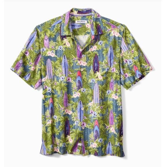 Tommy Bahama Veracruz Cay Surf Shop Camp Shirt Mens XXL Tropical Hawaiian Cool - Picture 9 of 9
